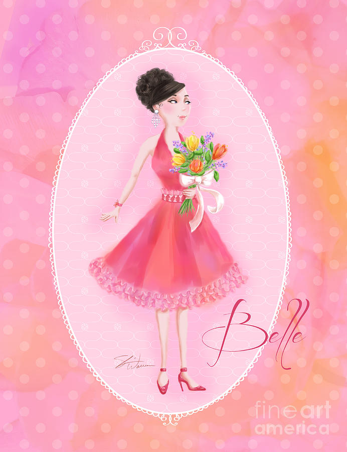 Flower Ladies-Belle Mixed Media by Shari Warren