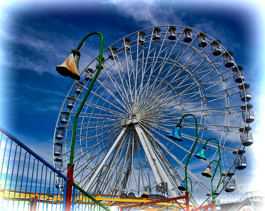 Flower Lamps And Amusement Rides Photograph by Tom Gari Gallery-Three ...