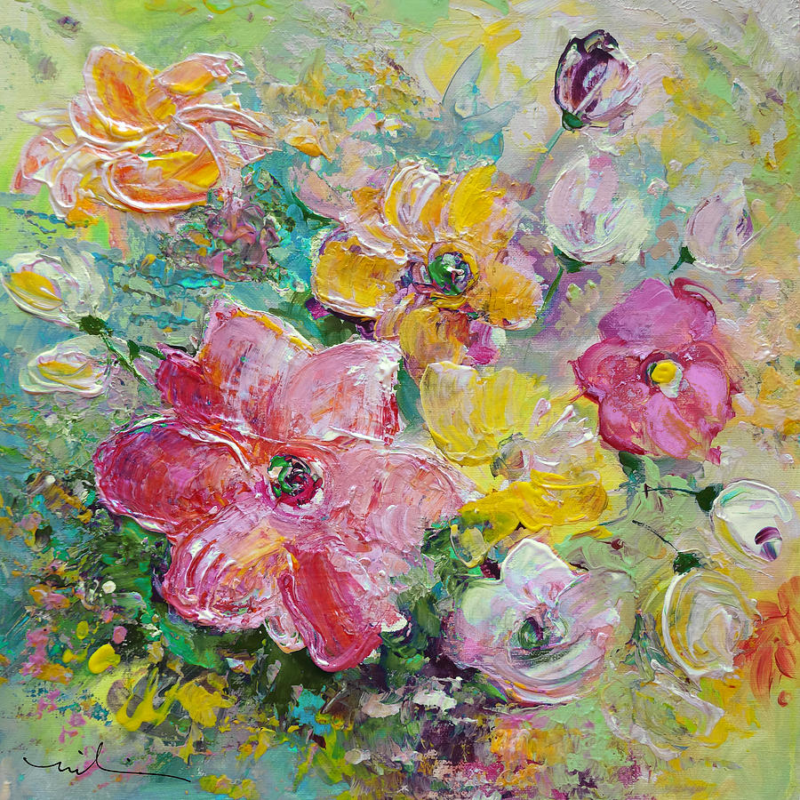 Flower Love Painting by Miki De Goodaboom