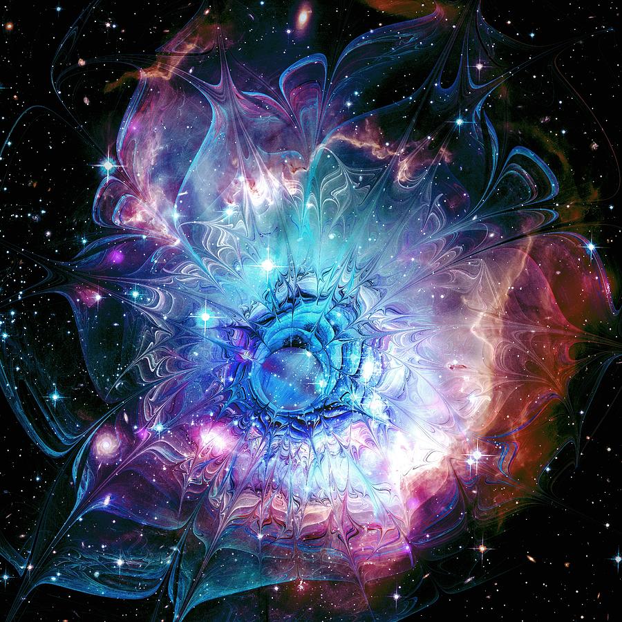 Flower Nebula Digital Art by Anastasiya Malakhova