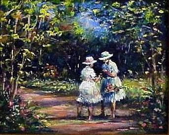 Flower Picking Painting by Philip Corley