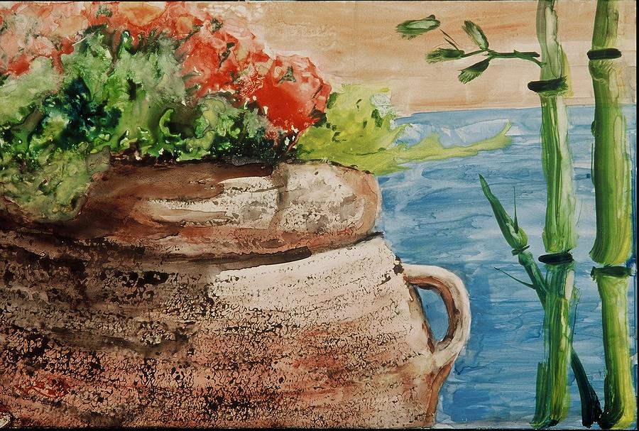 Flower Pot II Painting by Gary DeBroekert