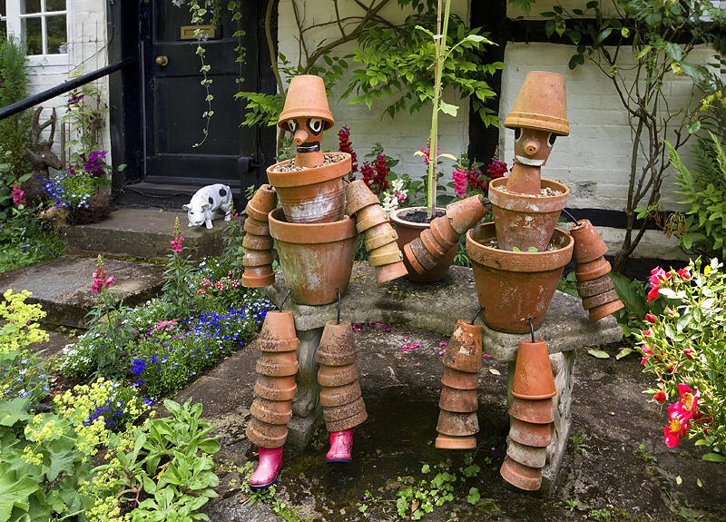 Flower Pot People Photograph by Shirley Mitchell