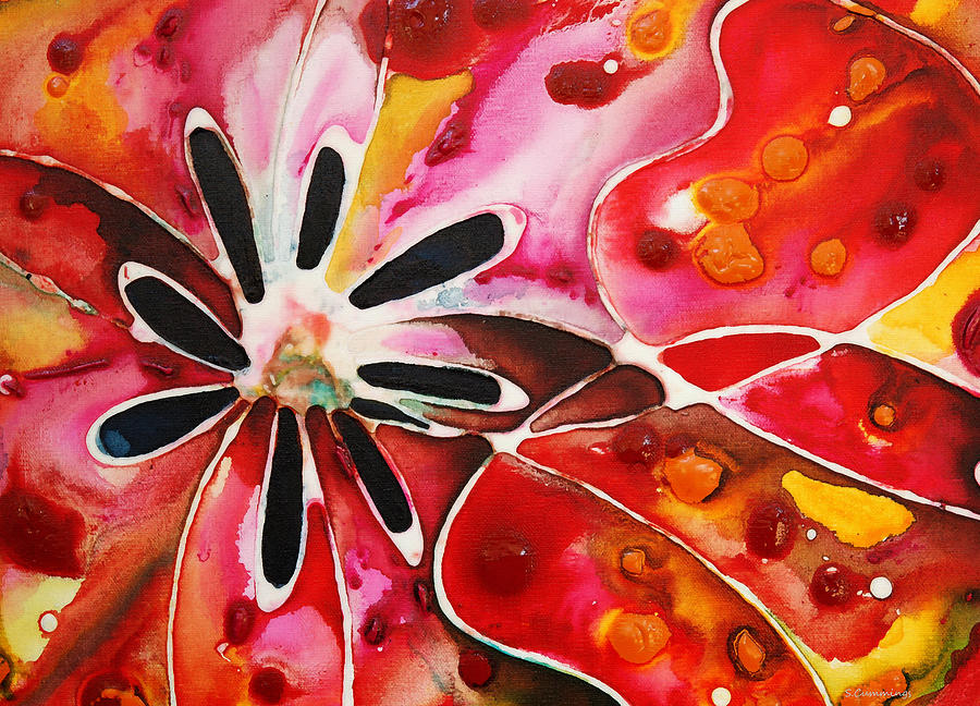 Flower Painting - Flower Power - Abstract Floral By Sharon Cummings by Sharon Cummings
