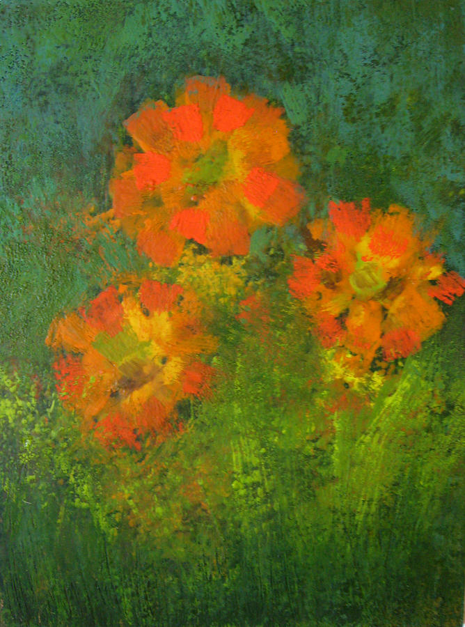 Flower Painting - Flower Power by Carla E Reyes