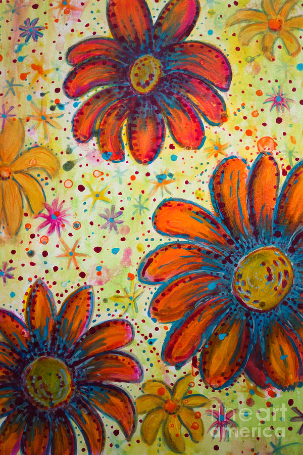 Flower Power Painting by Jacqueline Athmann