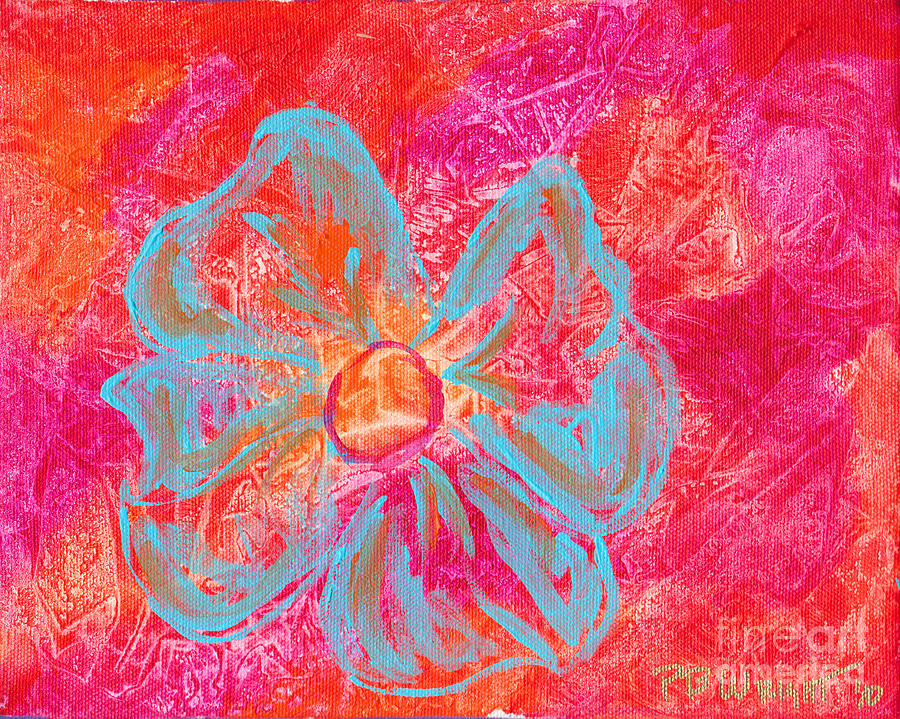 Flower Power Painting by Paulette B Wright