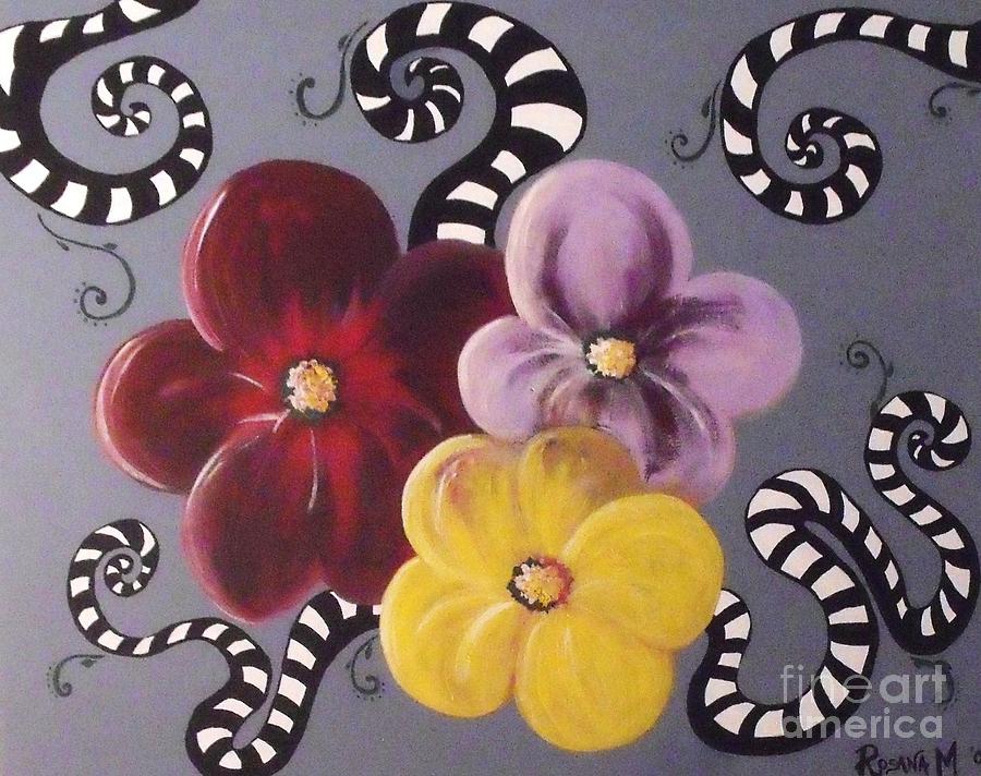 Flower Painting - Flower Power by Rosana Modugno