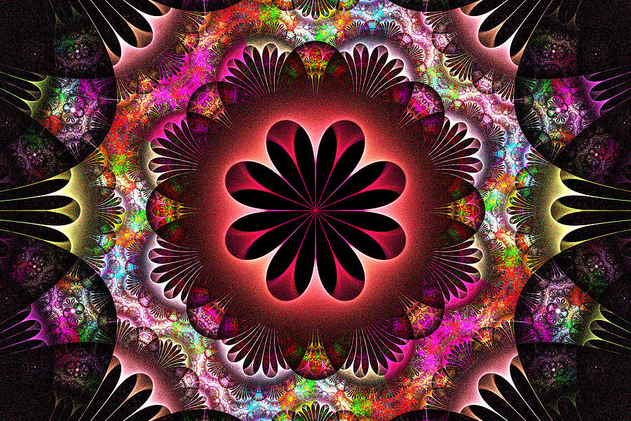 Flower Power Digital Art by Sandy Keeton