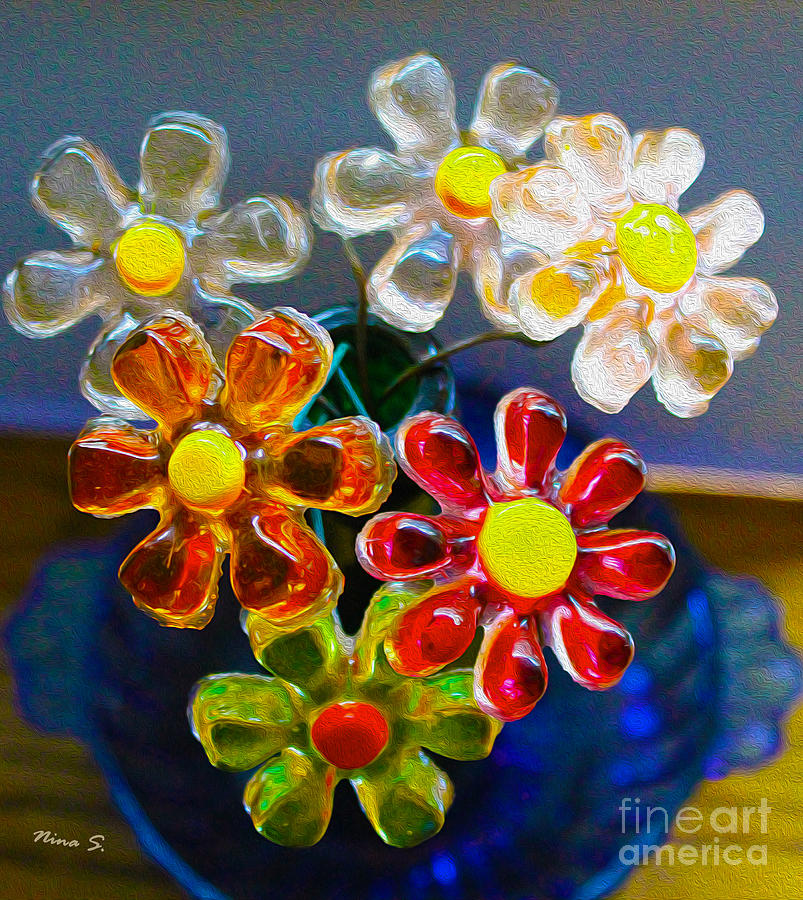 Flower Photograph - Flower Power Still Life by Nina Silver