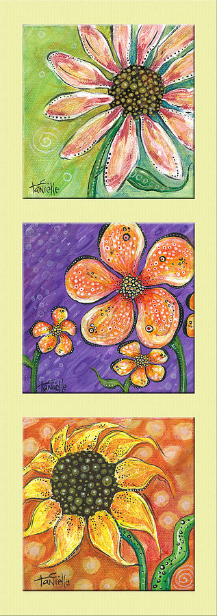 Flower Power Painting by Tanielle Childers