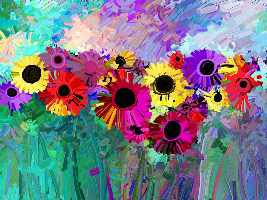 Flower Power Two Painting by Ann Powell