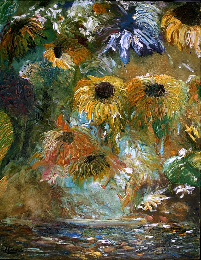 Flower Rain Painting by Jack Diamond