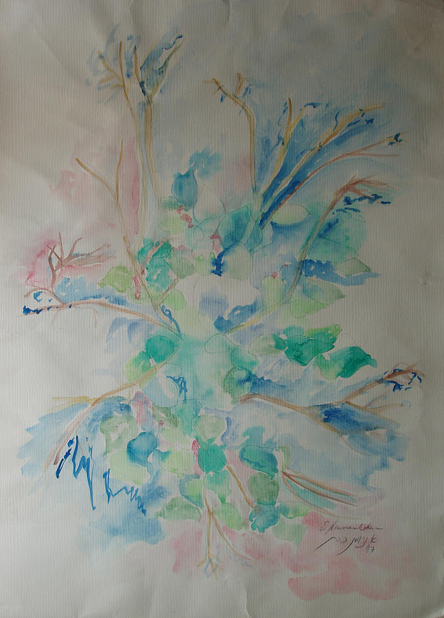 Flower Requiem Painting by Esther Newman-Cohen