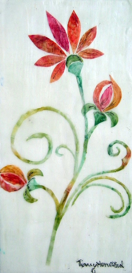 Flower Stem Painting by Terry Honstead
