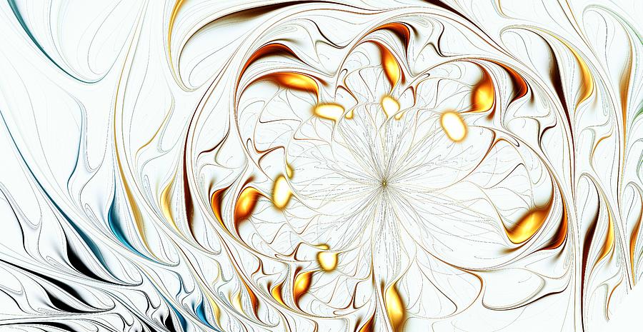 Flower Waves Digital Art by Anastasiya Malakhova