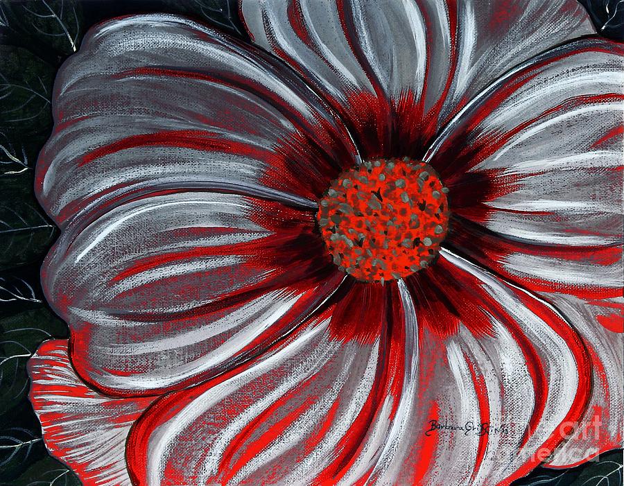 Flower with Red Stripes 2 Photograph by Barbara Griffin