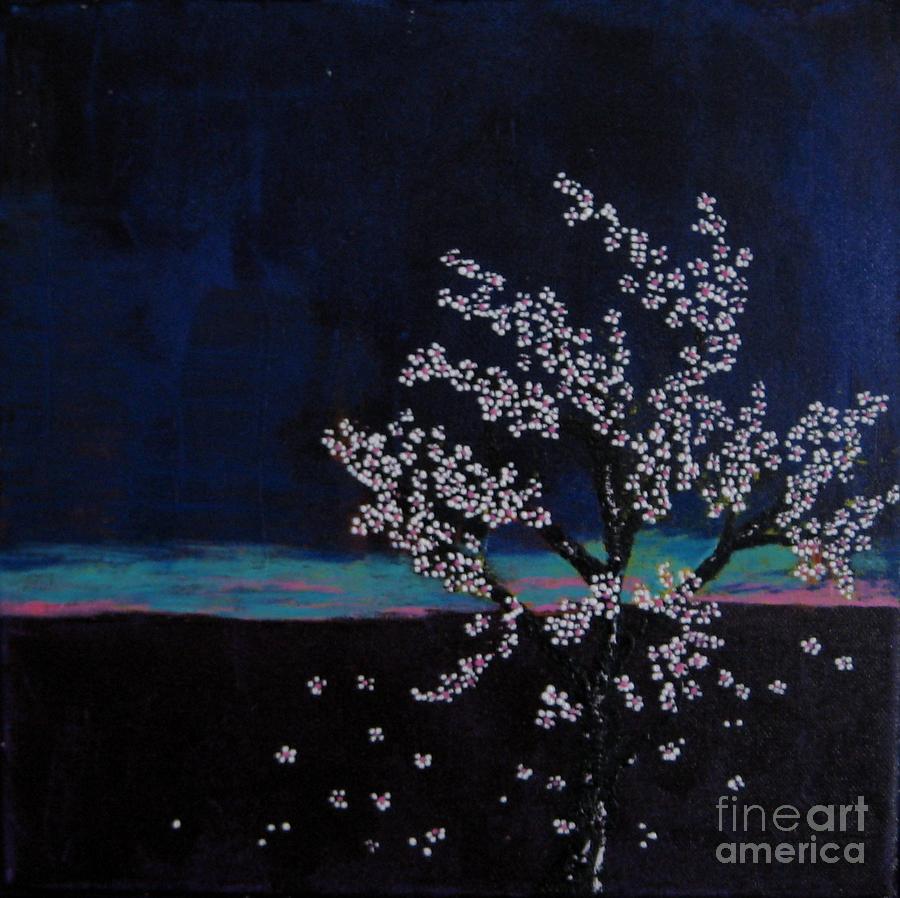 Flowering cherrytree Painting by Susanne Baumann
