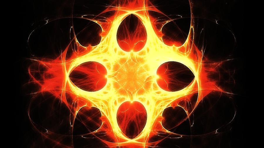 Fractal Digital Art - Flowering Flame by Tommy Reynolds Fractal Digital Art - Flowering Flame by Tommy Reynolds