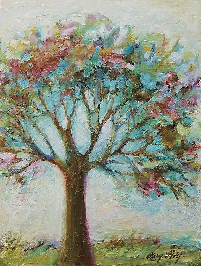 Flowering Tree Painting by Mary Wolf