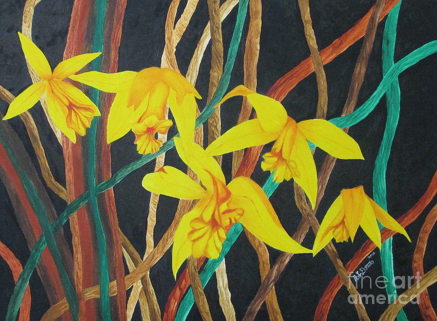 Flowers A Flame Painting by Richard Dotson