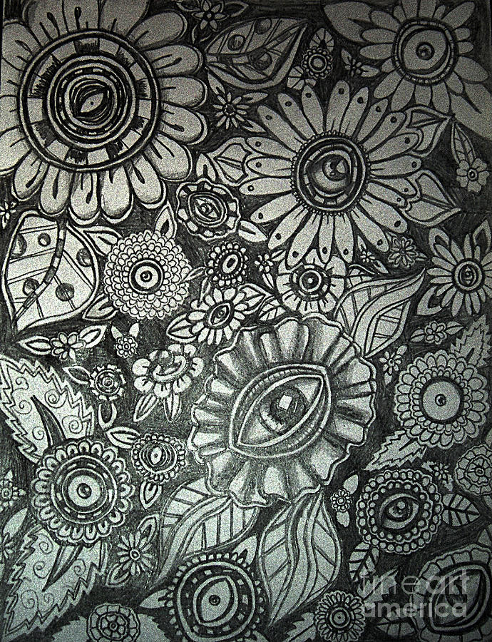 Flowers Drawing by Alyssa Lyne - Fine Art America