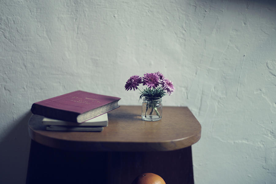 Flowers And Old Books Photograph by Imatge De Lhort De La Lolo
