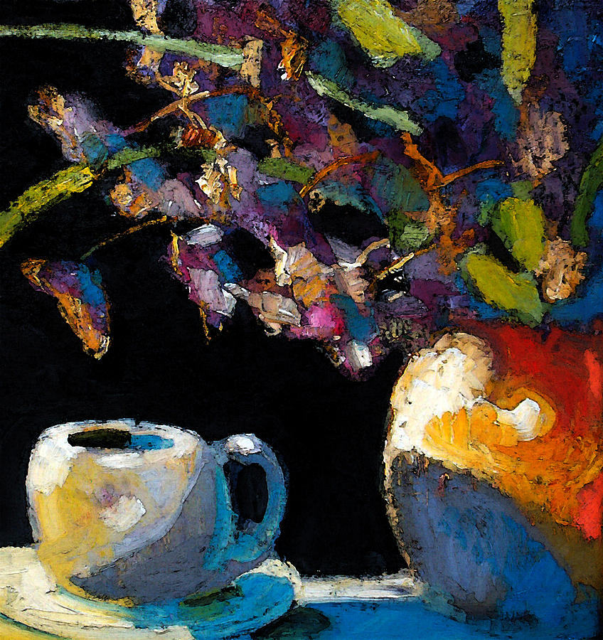 Flowers And Tea Painting by Daniel Bonnell