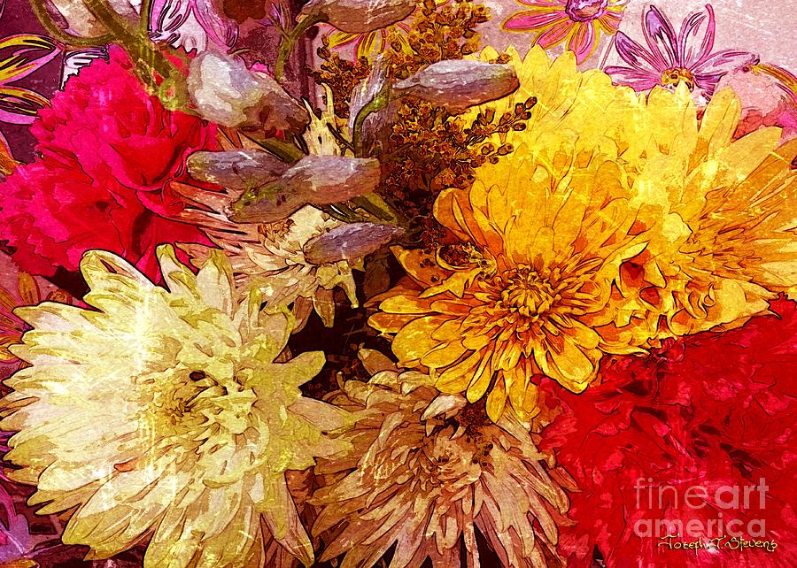 Flowers at Market Mixed Media by Joseph J Stevens