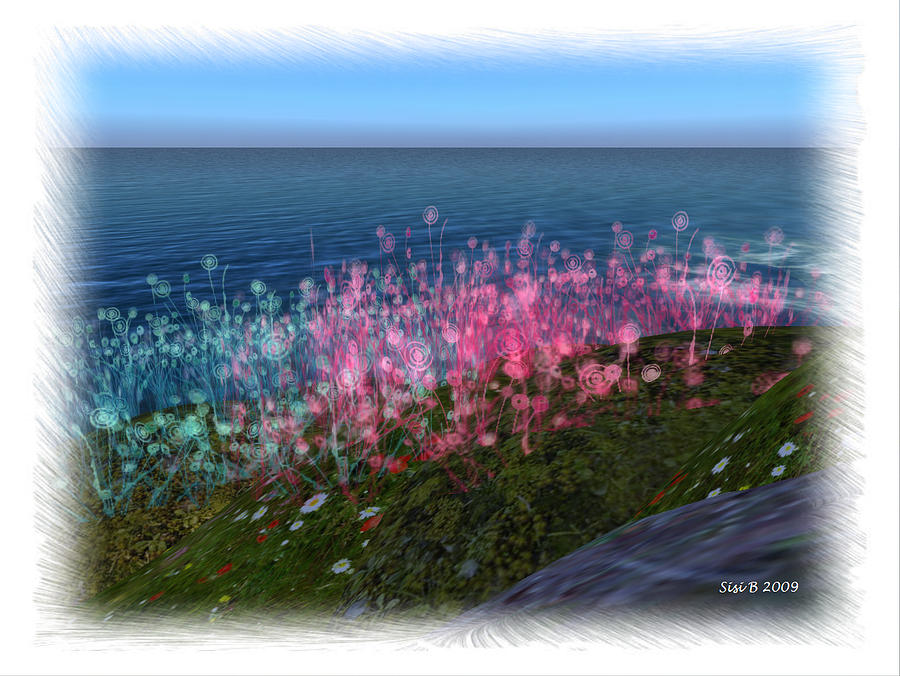 Flowers by the sea Digital Art by Susanne Baumann