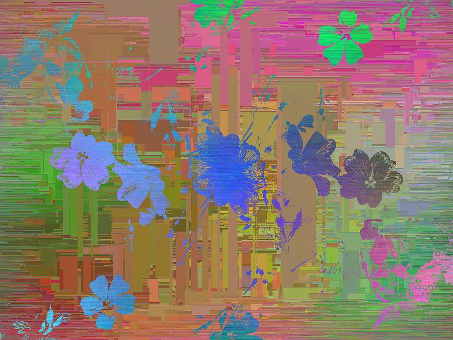 Flowers Cubed 1 Digital Art by Tim Allen