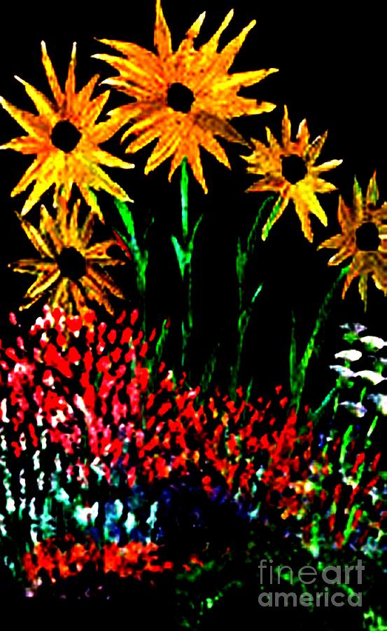 Flowers Flowers Painting by James and Donna Daugherty