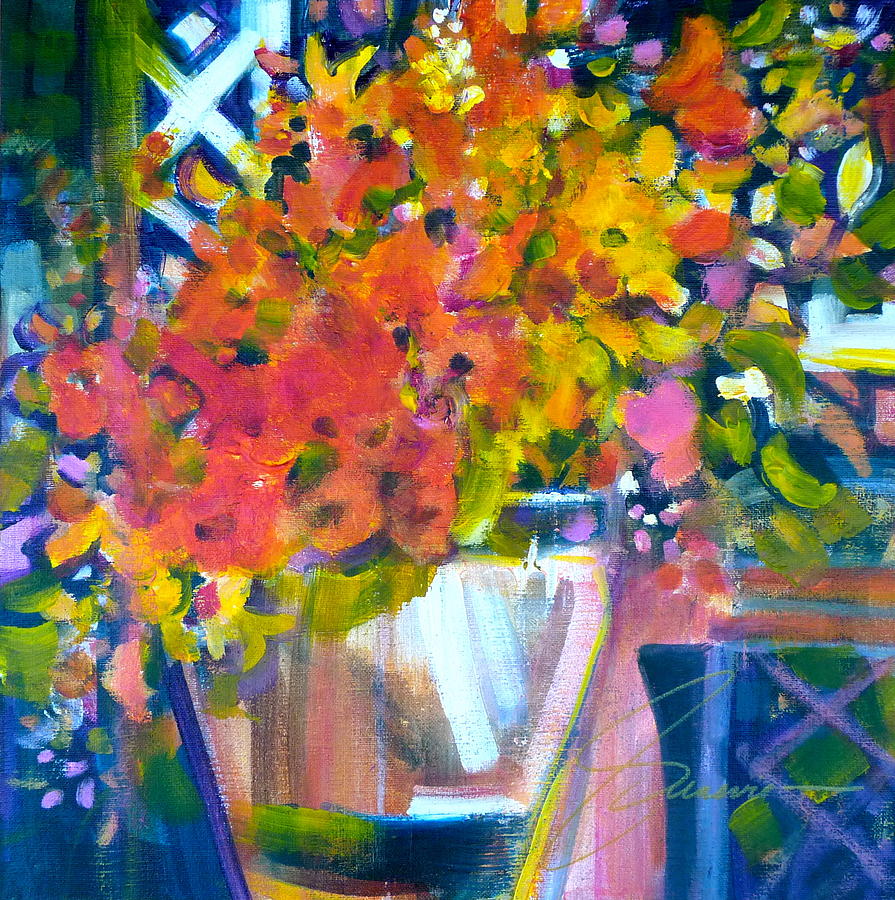 Flower Painting - Flowers for Brian by Genevie Henderson
