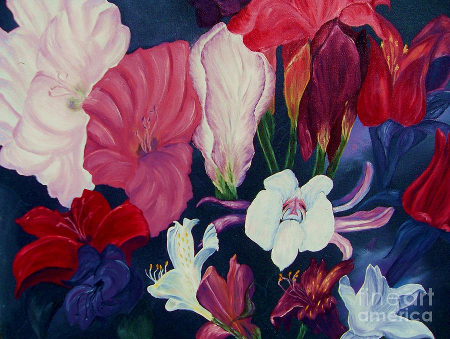 Flowers for Mother Painting by Vivian Cook