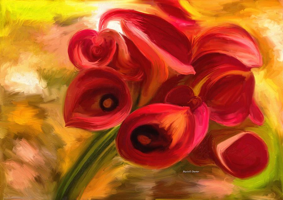 Flowers for My MOther Painting by Angela Stanton