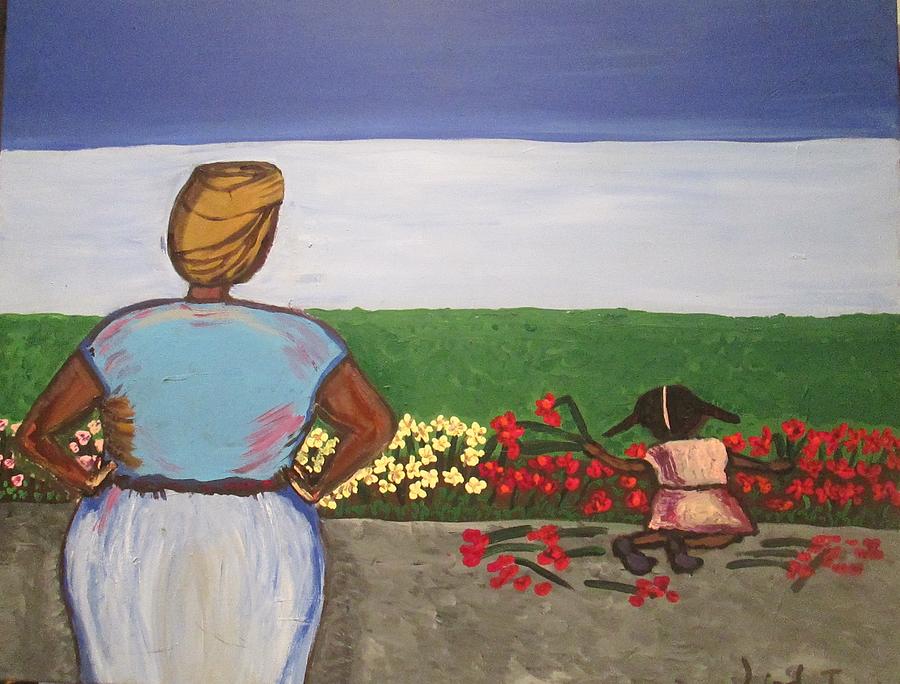 Flowers for Tantie Painting by Jennylynd James