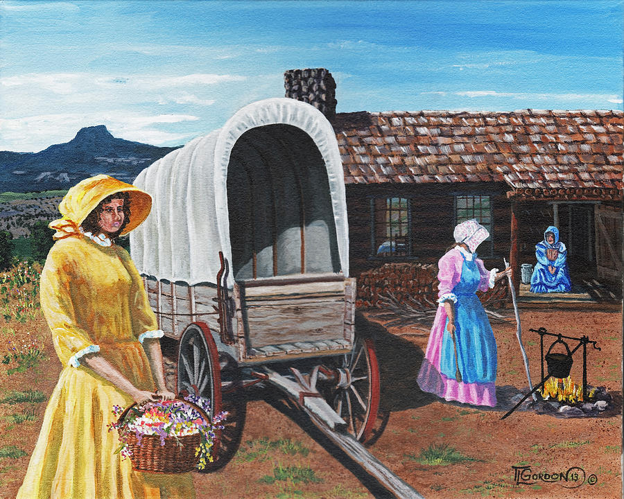 Flowers For The Homestead Painting by Timithy L Gordon