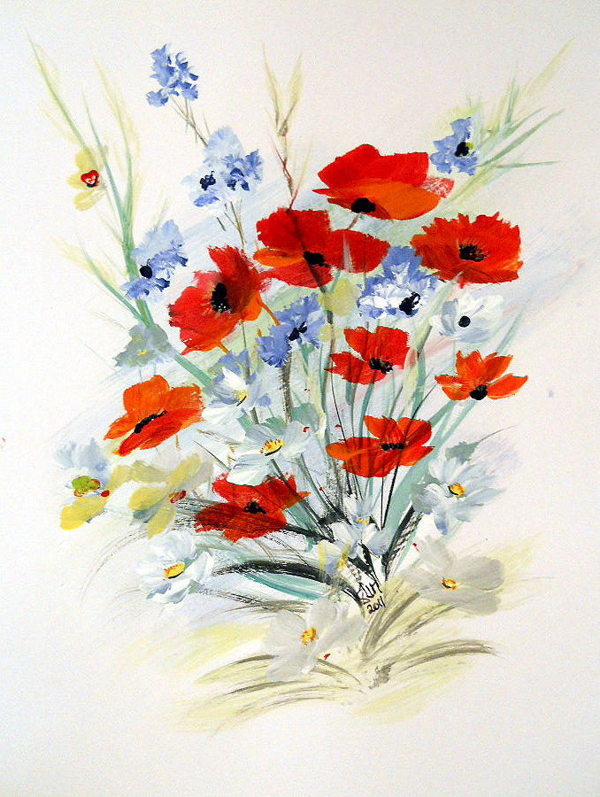 Flowers For You Painting by Dorothy Maier