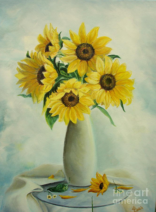 Flowers for you Painting by Sorin Apostolescu