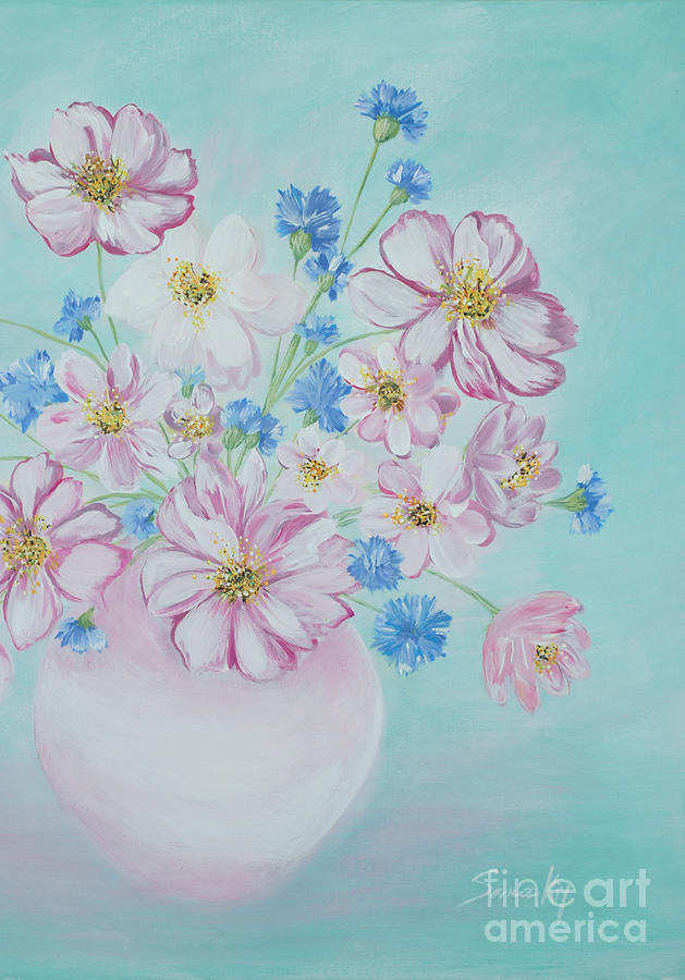 Flowers in a vase. Inspirations collection Painting by Oksana Semenchenko