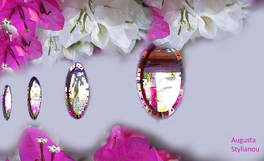 Flowers in Mirrors Digital Art by Augusta Stylianou