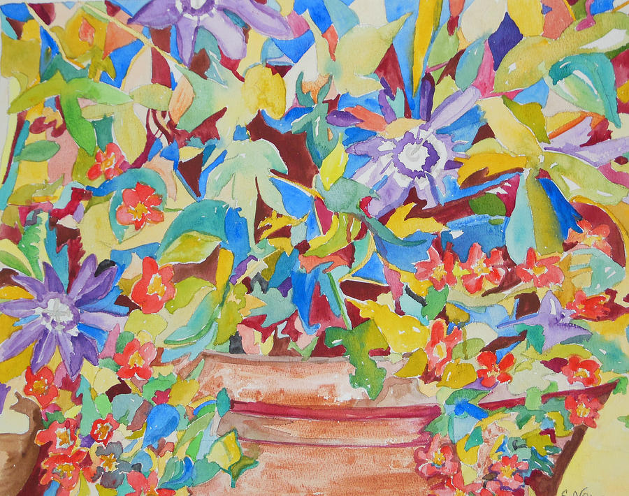 Flowers in Symphony Painting by Esther Newman-Cohen