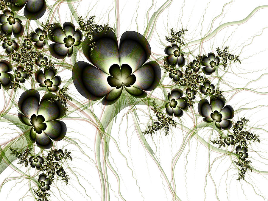 Flowers In The Antique Look Digital Art by Gabiw Art