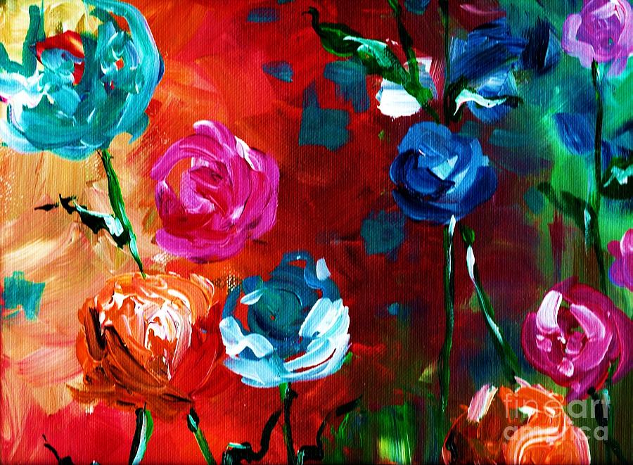Flower Painting - Flowers by Lisa Owen