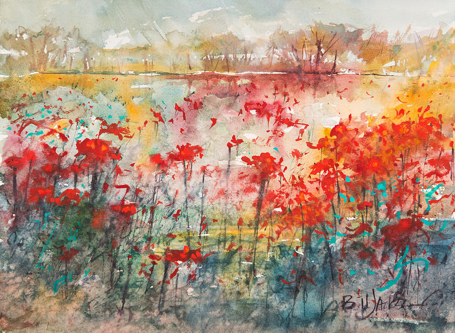 Landscape Painting - Flowers Never Worry by Bill Jackson