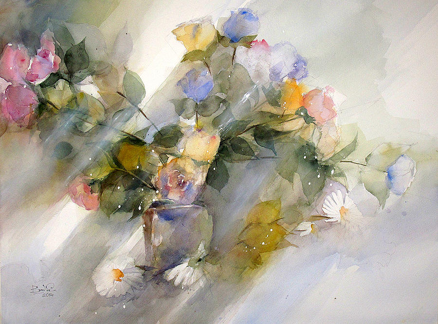 Flowers No.7 Painting by Loc Bui