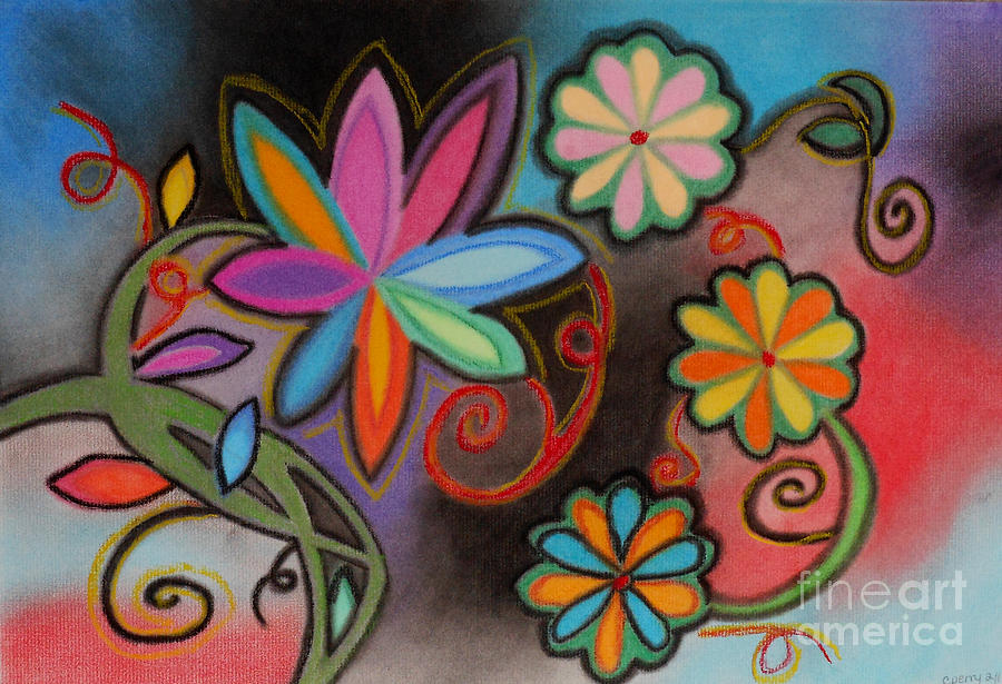 Flowers of Dreams Pastel by Christine Perry