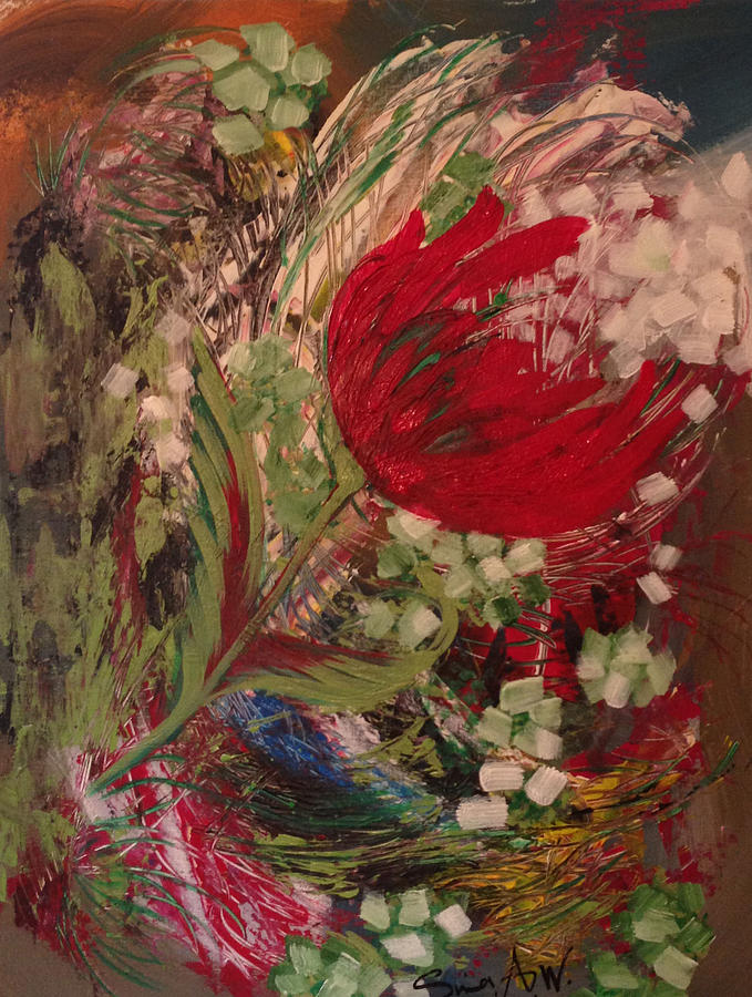 Flowers of my garden # 2 Painting by Sima Amid Wewetzer