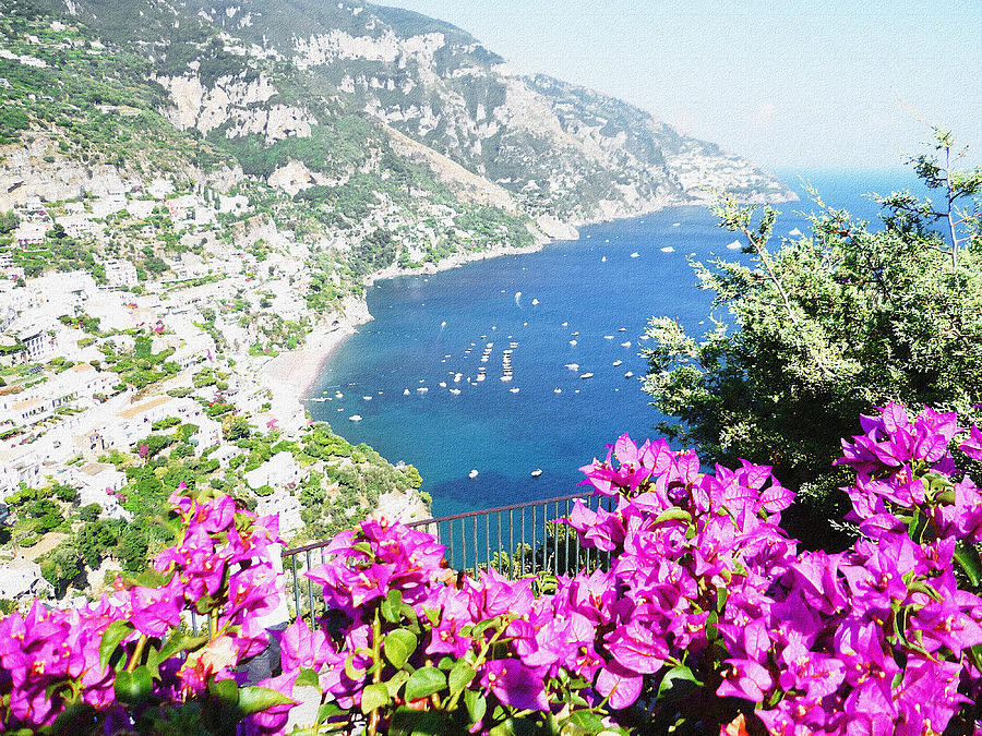 Flowers Of Positano Italian Summer Photograph by Irina Sztukowski