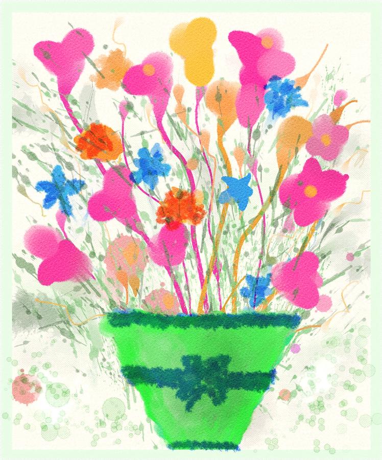 Flowers of Spring Digital Art by Mary M Collins